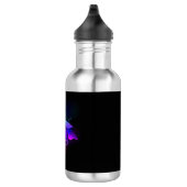 Neon Firefly auf schwarz Edelstahlflasche (Rechts)