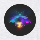 Neon Firefly auf schwarz Etiketten (Design 1)