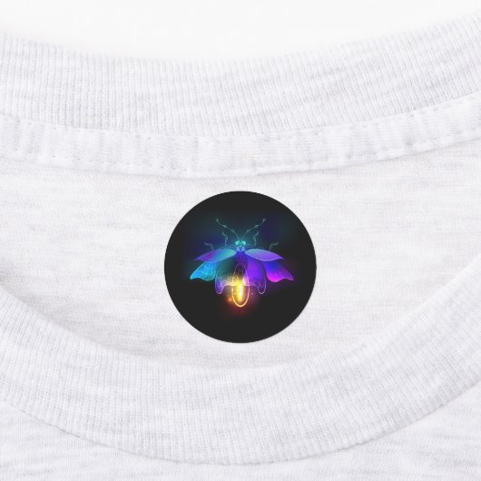 Neon Firefly auf schwarz Etiketten (Befestigt)