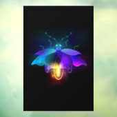Neon Firefly auf schwarz Fensteraufkleber (Blatt 3)