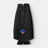 Neon Firefly auf schwarz Flaschenkühler (Rückseite)