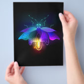 Neon Firefly auf schwarz Flyer (Hand)