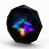 Neon Firefly auf schwarz Fotoblock (Rechts)