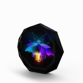 Neon Firefly auf schwarz Fotoblock (Rechts)