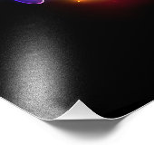 Neon Firefly auf schwarz Fotodruck (Ecke)