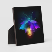Neon Firefly auf schwarz Fotoplatte (Vorderseite)