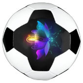 Neon Firefly auf schwarz Fußball (Gedreht)