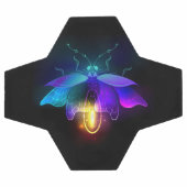 Neon Firefly auf schwarz Fußball (Flach)
