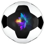 Neon Firefly auf schwarz Fußball (Gedreht)