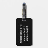 Neon Firefly auf schwarz Gepäckanhänger (Rückseite vertikal)