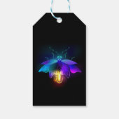 Neon Firefly auf schwarz Geschenkanhänger (Rückseite)