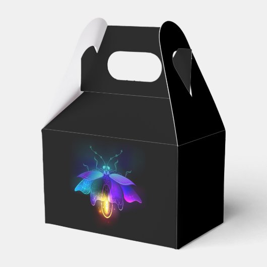 Neon Firefly auf schwarz Geschenkschachtel (Vorderseite)