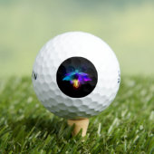 Neon Firefly auf schwarz Golfball (Insitu T-Shirt)
