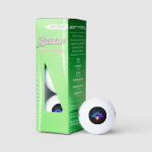 Neon Firefly auf schwarz Golfball (Verpackung)