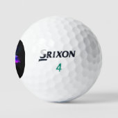 Neon Firefly auf schwarz Golfball (Logo)