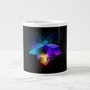 Neon Firefly auf schwarz Jumbo-Tasse
