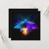 Neon Firefly auf schwarz Karte (Vorderseite/Rückseite Beispiel)