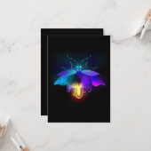Neon Firefly auf schwarz Karte (Vorderseite/Rückseite Beispiel)