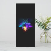 Neon Firefly auf schwarz Karte (Stehend Vorderseite)