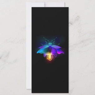 Neon Firefly auf schwarz Karte