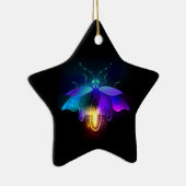 Neon Firefly auf schwarz Keramik Ornament (Rechts)