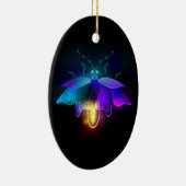 Neon Firefly auf schwarz Keramik Ornament (Rechts)
