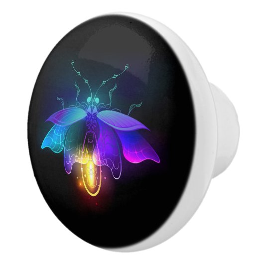Neon Firefly auf schwarz Keramikknauf (Rechts)