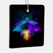 Neon Firefly auf schwarz Keramikornament (Rechts)