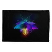 Neon Firefly auf schwarz Kissenbezug (Rückseite)