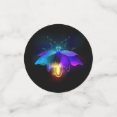 Neon Firefly auf schwarz Konfetti (Klein Vorderseite)