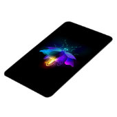Neon Firefly auf schwarz Magnet (Linke Seite)