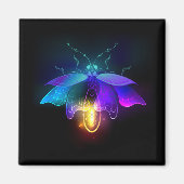 Neon Firefly auf schwarz Magnet (Vorne)