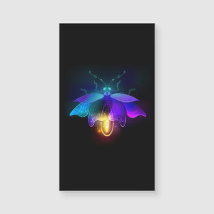 Neon Firefly auf schwarz Magnetkarte