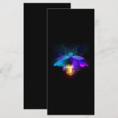 Neon Firefly auf schwarz Menükarte (Vorne/Hinten)