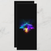 Neon Firefly auf schwarz Menükarte (Vorne/Hinten)