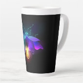 Neon Firefly auf schwarz Milchtasse (Rechte Ecke)