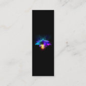 Neon Firefly auf schwarz Mini Visitenkarte (Vorderseite)