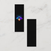 Neon Firefly auf schwarz Mini Visitenkarte (Vorne/Hinten)