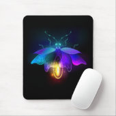 Neon Firefly auf schwarz Mousepad (Mit Mouse)