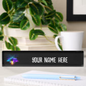 Neon Firefly auf schwarz Namensplakette