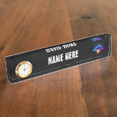 Neon Firefly auf schwarz Namensplakette (Seite)