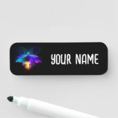 Neon Firefly auf schwarz Namensschild (Beispiel)