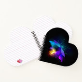 Neon Firefly auf schwarz Notizblock (Innenseite)