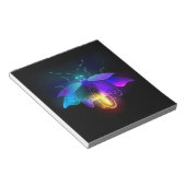 Neon Firefly auf schwarz Notizblock (angewinkelt)