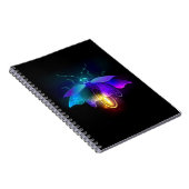Neon Firefly auf schwarz Notizblock (Rechte Seite)