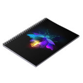 Neon Firefly auf schwarz Notizblock (Linke Seite)
