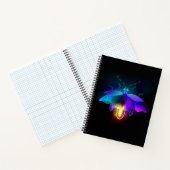 Neon Firefly auf schwarz Notizblock (Innenseite)