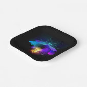 Neon Firefly auf schwarz Pappteller (Gewinkelt)