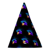 Neon Firefly auf schwarz Partyhütchen (Rechts)