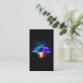 Neon Firefly auf schwarz Platzkarte (Stehend Vorderseite)